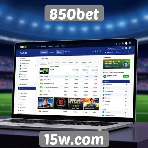 Análise da interface do site 850bet